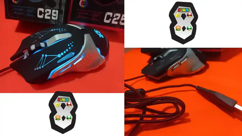 Mouse Gamer Luz Rgb Cable Acordonado