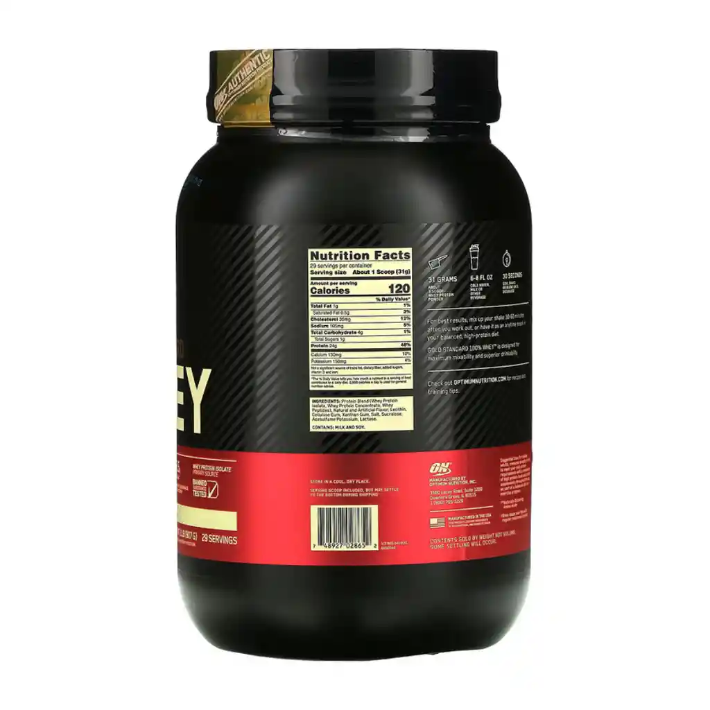 Whey Gold Standard 2lb - Optimum Nutrition - Vainilla