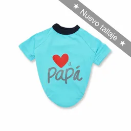 Camiseta M Azul Agua Papá