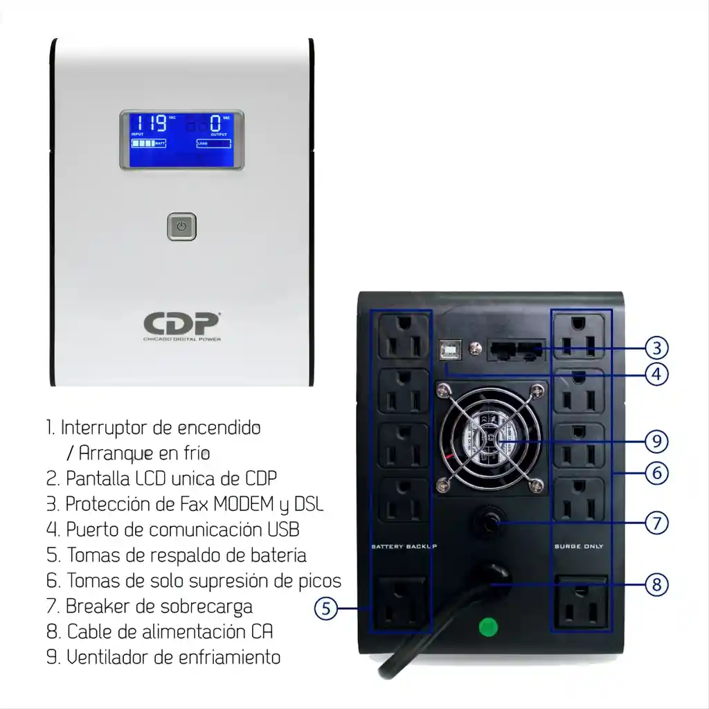 Ups Interactiva Cdp R-smart 2010 / 10 Tomas (2000va)