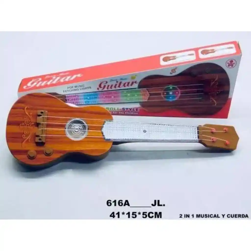 Guitarra Juguete Luces Sonido Niños Regalo Instrumento