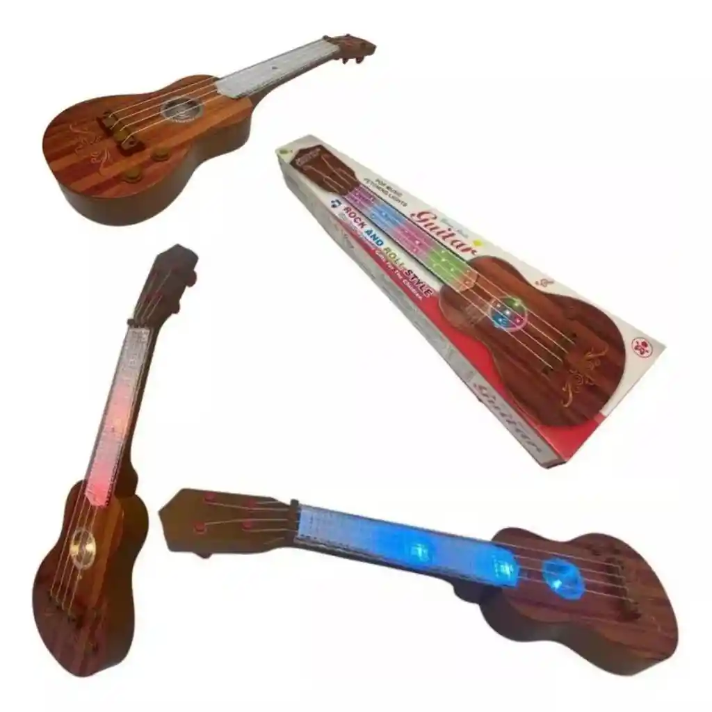 Guitarra Juguete Luces Sonido Niños Regalo Instrumento