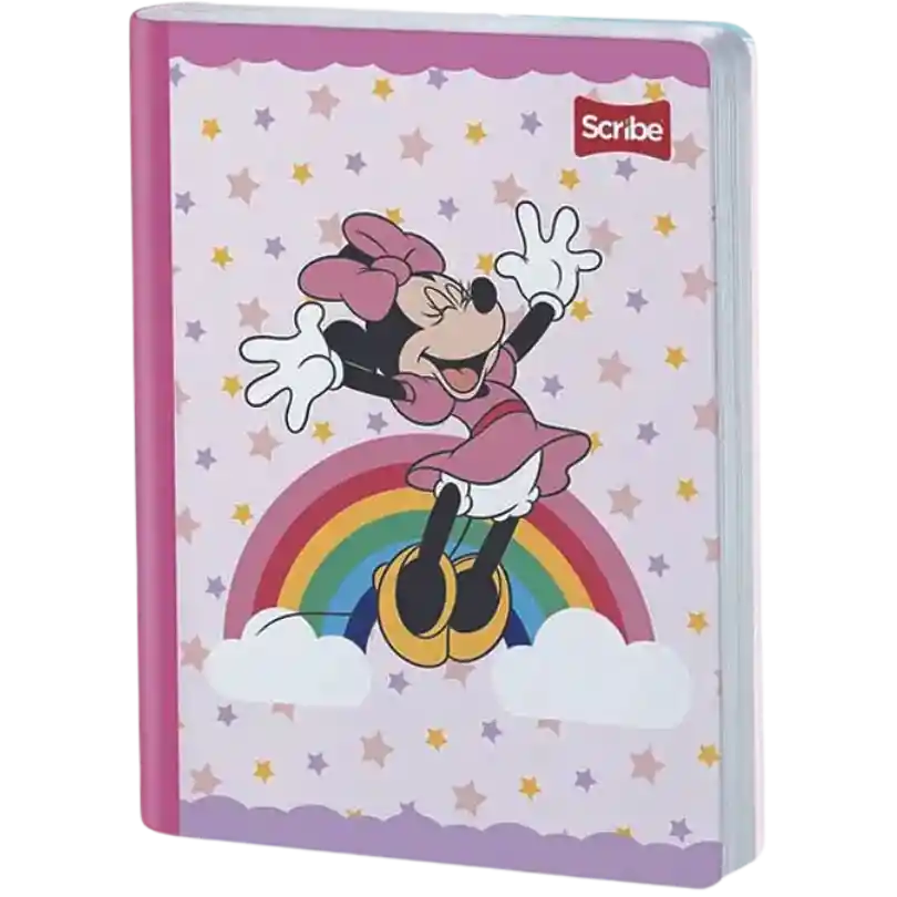 Cuaderno Cosido Scribe De Minnie Cuadros 100 Hojas - Se Envia Un Motivo Aleatorio