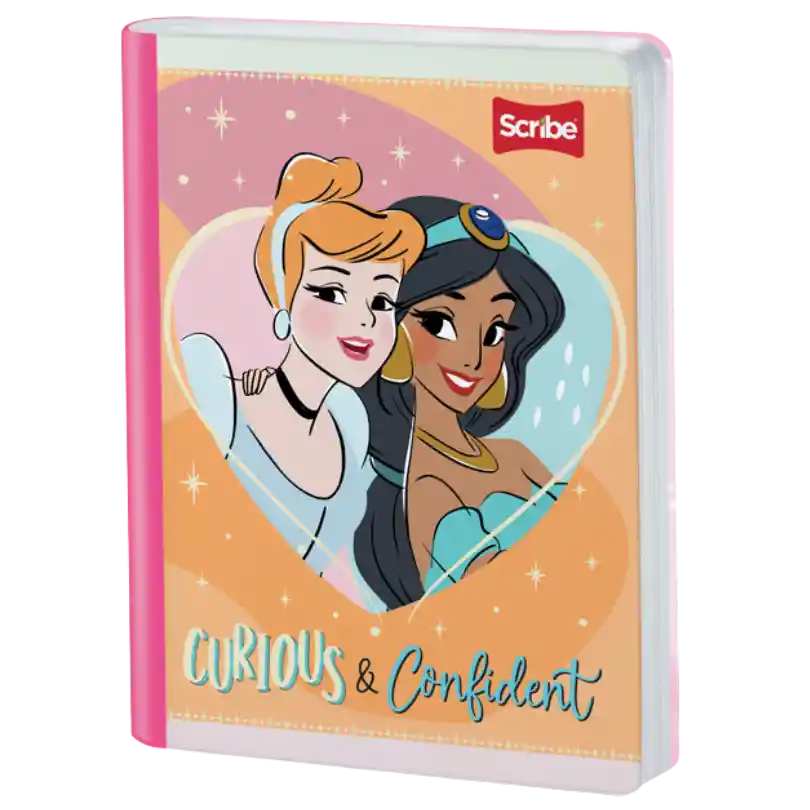 Cuaderno Cosido Scribe De Princesas De Disney Cuadros 100 Hojas - Se Envia Un Motivo Aleatorio