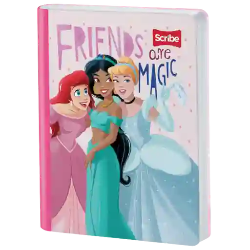 Cuaderno Cosido Scribe De Princesas De Disney Cuadros 100 Hojas - Se Envia Un Motivo Aleatorio