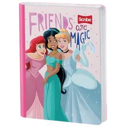 Cuaderno Cosido Scribe De Princesas De Disney Cuadros 100 Hojas - Se Envia Un Motivo Aleatorio