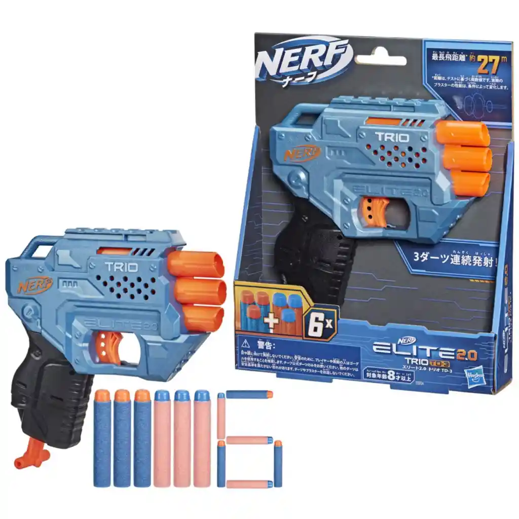 Lanzador Nerf Elite Nuevo Trio Td-3 2.0 E9954