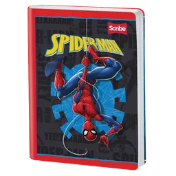 Cuaderno Cosido Scribe De Spiderman Cuadros 100 Hojas - Se Envia Un Motivo Aleatorio