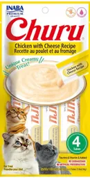 Inaba Cat Snack Churu 4 Piezas - Pollo Y Queso 56gr