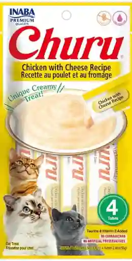 Inaba Cat Snack Churu 4 Piezas - Pollo Y Queso 56gr