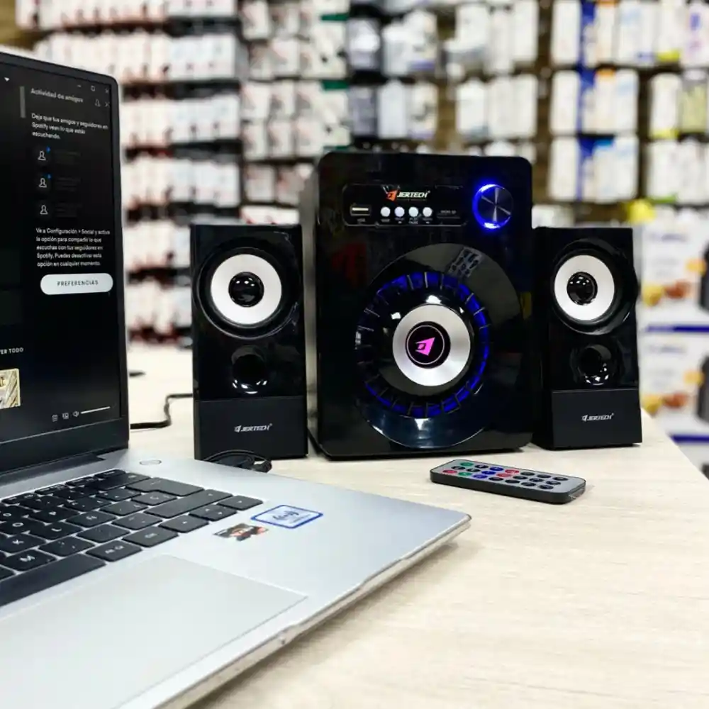 Mini Componente Con Subwoofer 2.1 - Usb, Bluetooth Y Control - Jertech Sbk-8010