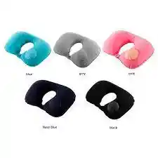 Combo Viajero Almohada Inflable Para El Cuello Mas Tapa Oidos Mas Tapa Ojos Y Bolsita