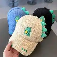 Gorro De Niños Dinosaurio Con Peluche Termico