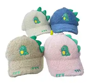 Gorro De Niños Dinosaurio Con Peluche Termico