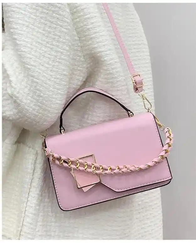 Bolso De Mano Color Rosado