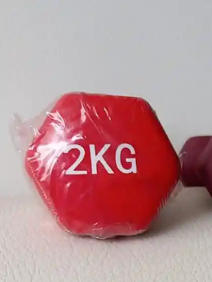 Par De Mancuernas Encauchetadas De 2 Kilos Cada Una