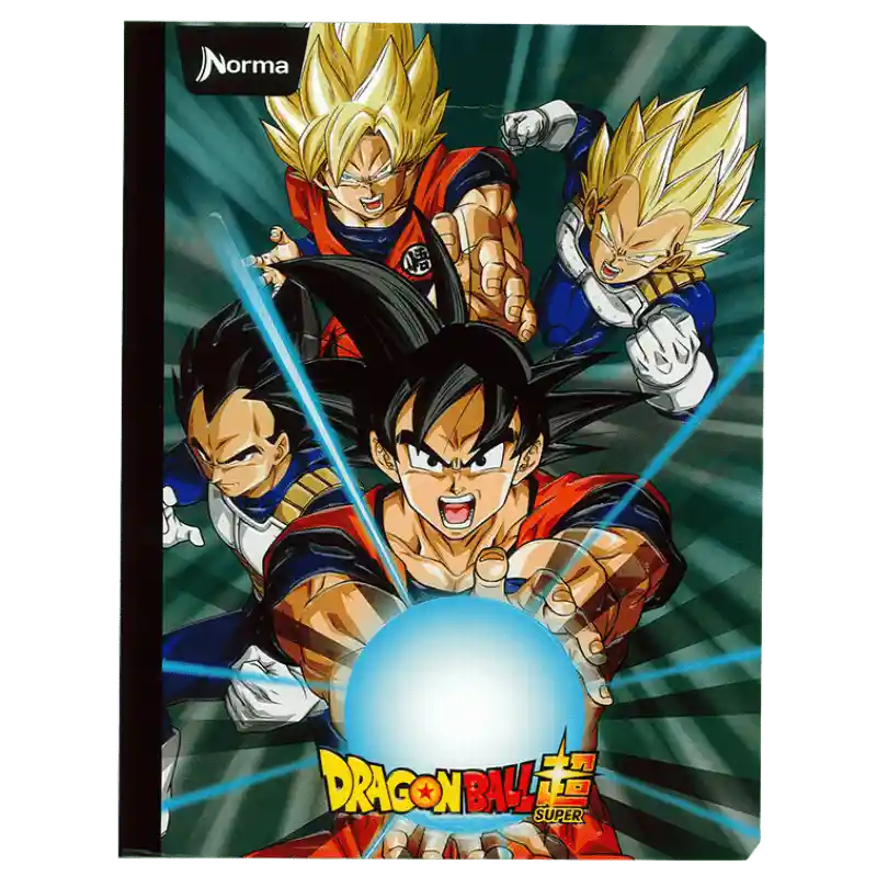 Cuaderno Cosido Norma De Dragonball Z Cuadros 100 Hojas - Se Envia Un Motivo Aleatorio