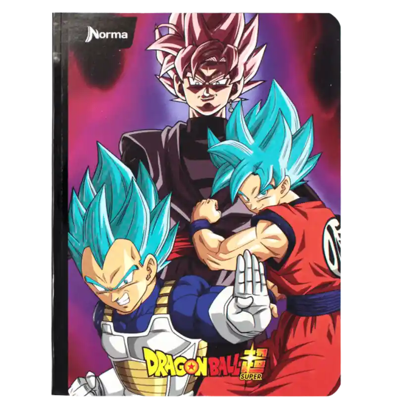 Cuaderno Cosido Norma De Dragonball Z Cuadros 100 Hojas - Se Envia Un Motivo Aleatorio