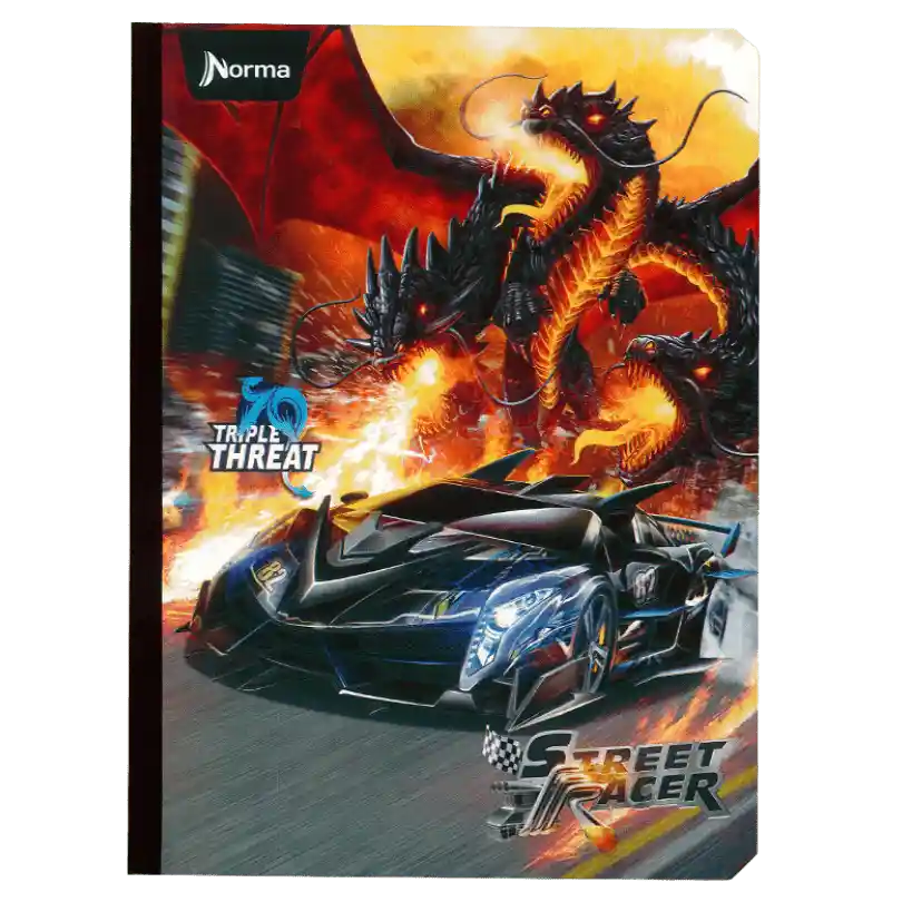 Cuaderno Cosido Norma De Street Racer Cuadros 100 Hojas - Se Envia Un Motivo Aleatorio (4)