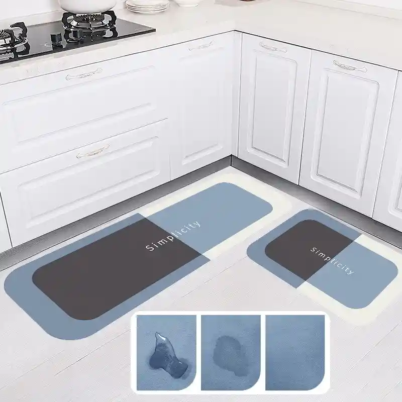 Tapete Alfombrilla De Cocina Antideslizante Absorbente X 2