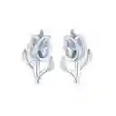 Aretes Topos Flor Tulipán Para Mujer En Plata 925