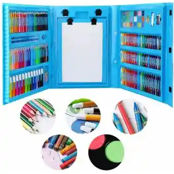 Set Kit De Arte Niños Maleta 208 Piezas Crayon Plumones Colores