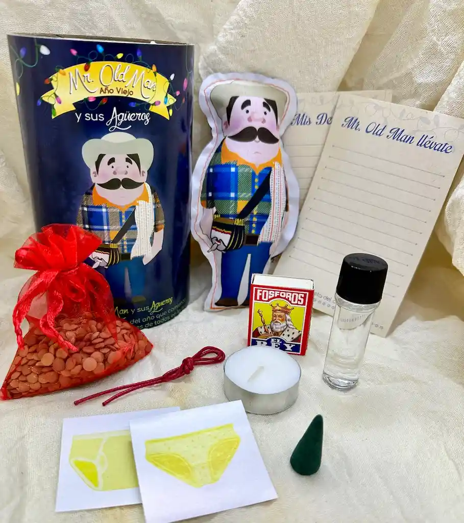 Muñeco De Año Viejo Mr Old Man Y Sus Agueros