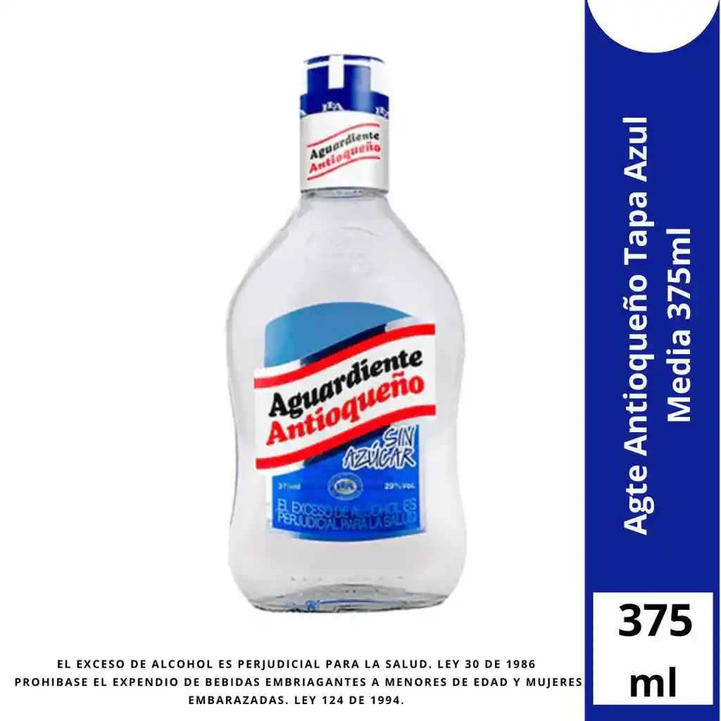 Aguardiente Antioqueño Azul 375