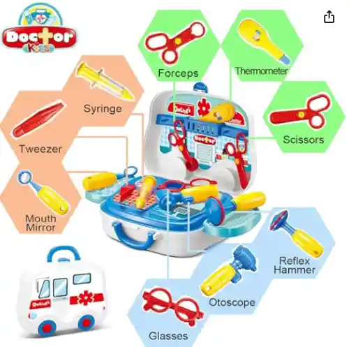 Set Juego Maletín Doctor Doctora Niños Con Accesorios Regalo