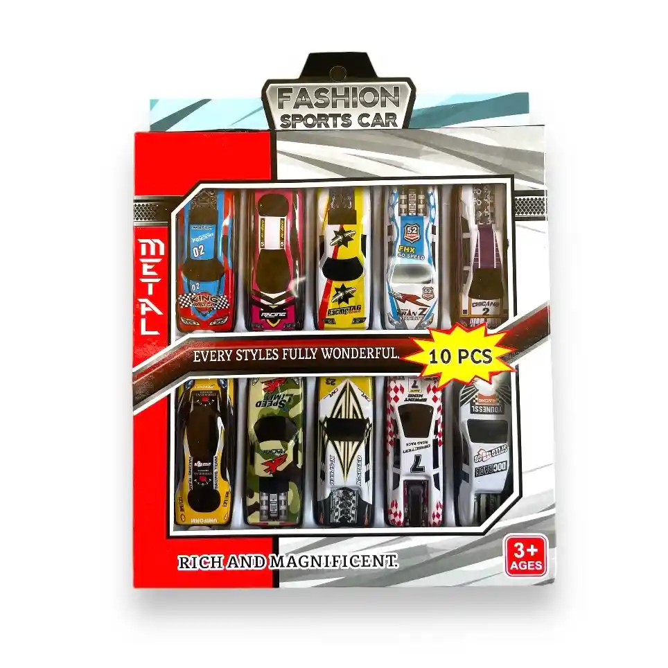 Carritos Colección X10 Juguetes Carros Metal Niños Juguetería