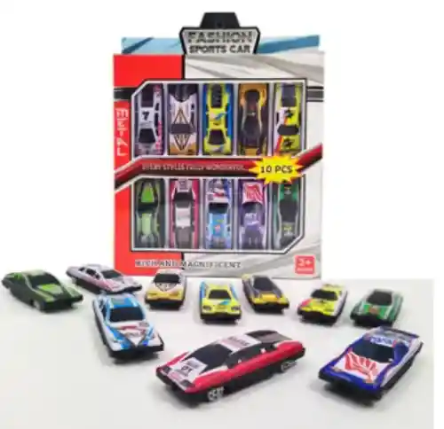 Carritos Colección X10 Juguetes Carros Metal Niños Juguetería
