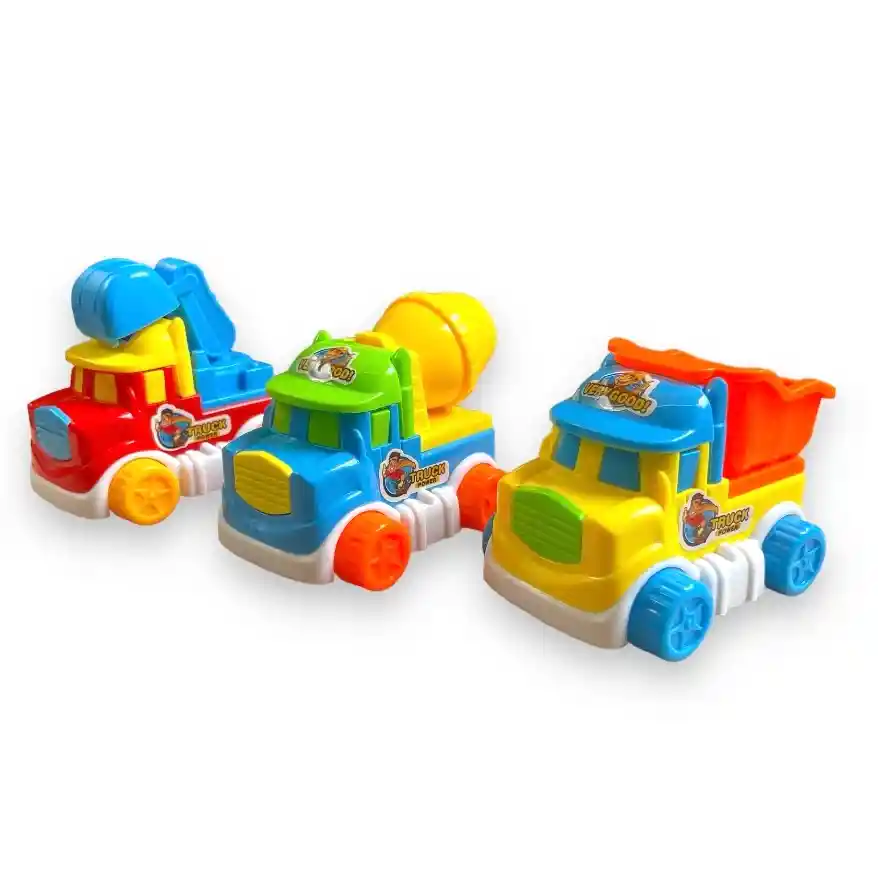 Carros Construcción Set X3 Juguete Didáctico Niños Vehículos Truck Regalo