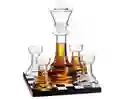 Decantador Ajedrez +4vasos Para Whisky Ginebra Ron