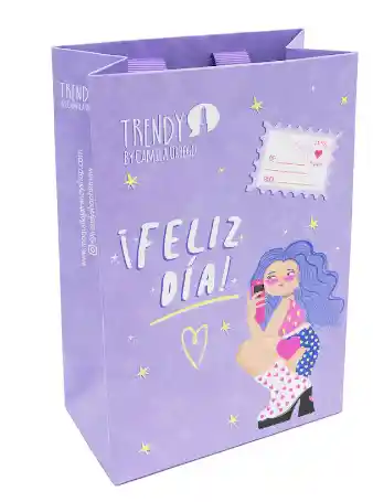 Bolsa De Regalo Morada Pequeña Trendy