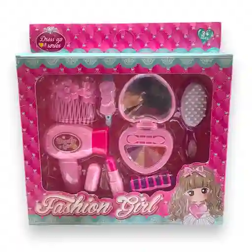 Set Belleza Espejo Regalo Jueguete Niña