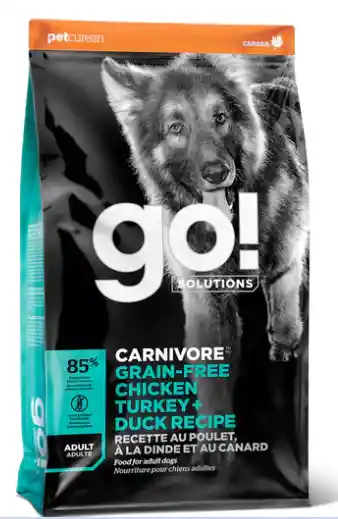 Go! Solutions Adulto Carnivore Sin Grano Pollo Pavo Pato Alimento Para Perro X 3,5 Lbs