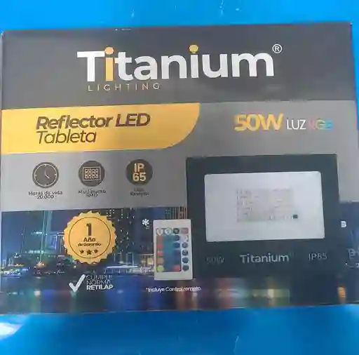 Reflector 50watt Tableta Rgb Multicolor Control Remoto