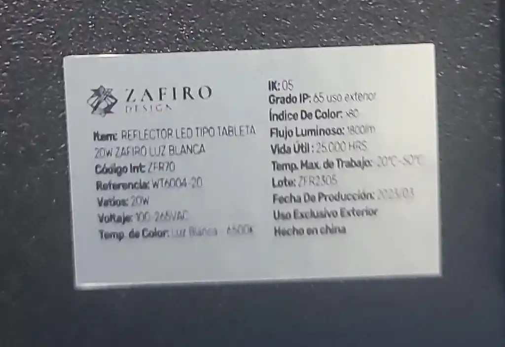 Reflector 20watt Tableta Led