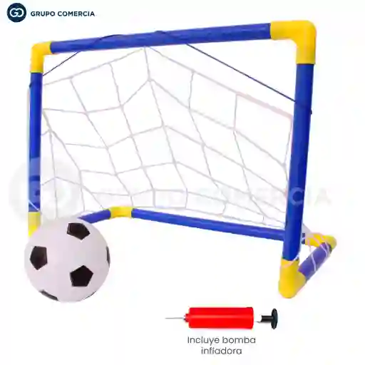 Set Mini Cancha Arco Fútbol Infantil Arco Y Balón Deporte