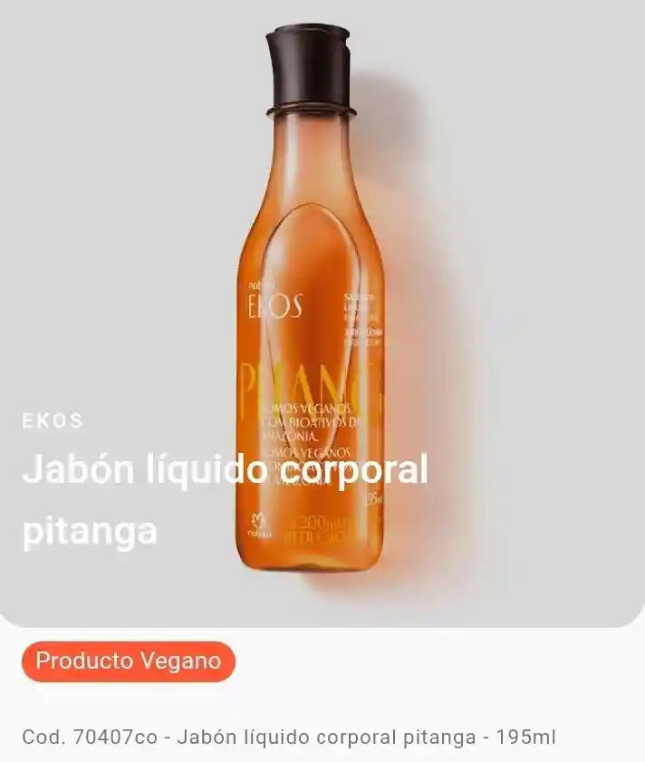 Natura - Jabón Liquido Para Cuerpo - Pitanga