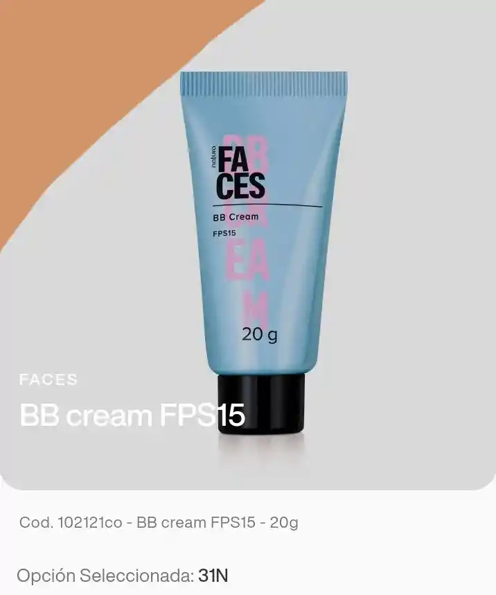 Natura - Bb Cream Faces Fps15 Color 31n - Rappi