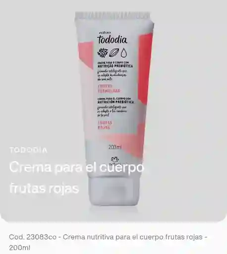 Natura - Crema Nutritiva Para El Cuerpo - Frutas Rojas - 200 Ml
