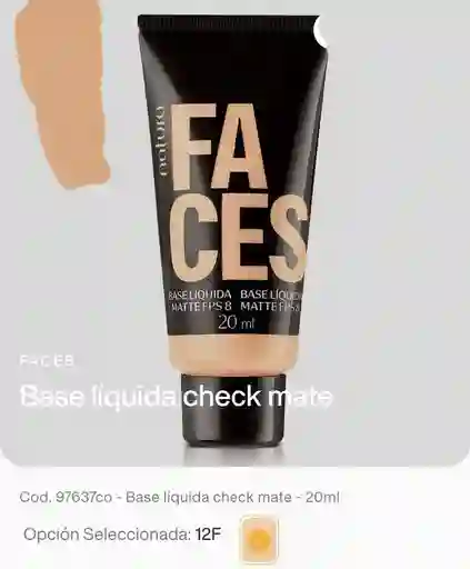 Natura - Base Liquida Check Mate Faces Fps8 - Color 12f