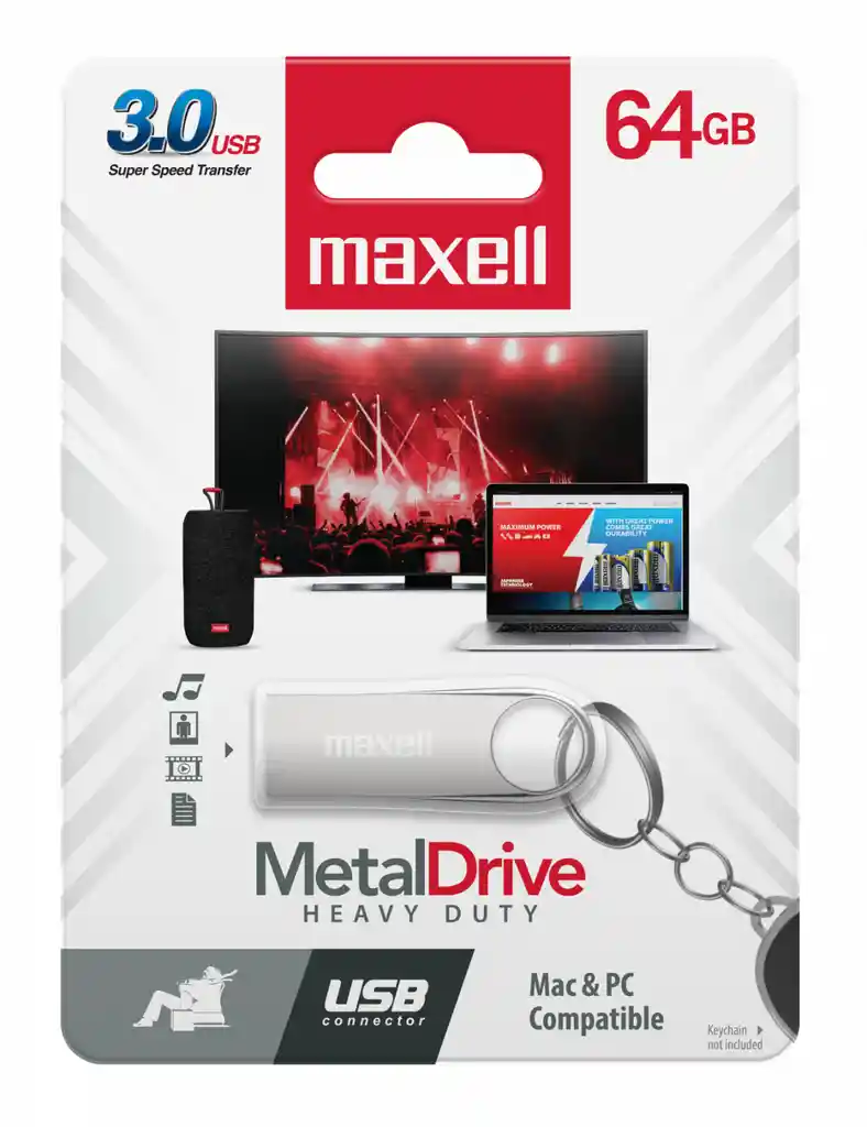 Maxell Memoria Usb Metal 64gb Puerto 3.2