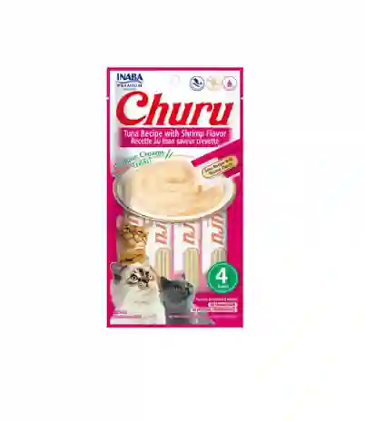 Churu Snack Cremoso Para Gato Receta De Atún Con Sabor A Camarón