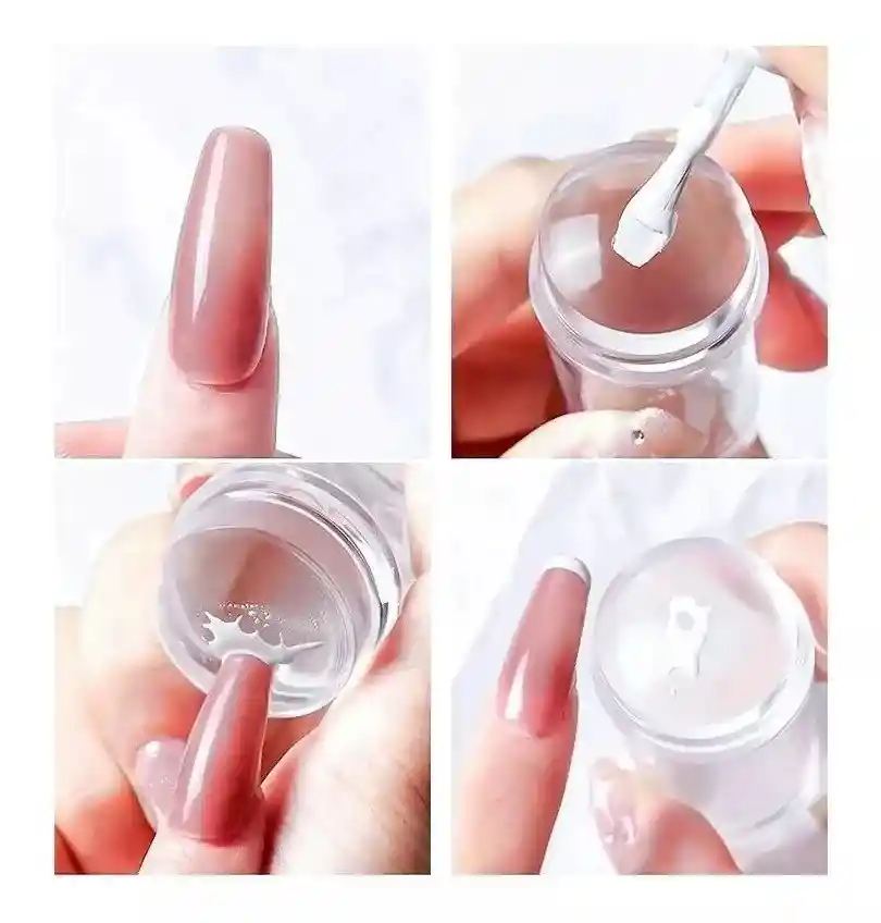 Sello Pinta Uñas Estampador Silicona Suave