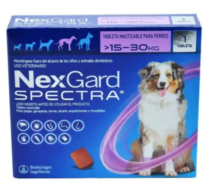 Nexgard Spectra Tableta Masticable De 15 A 30kg