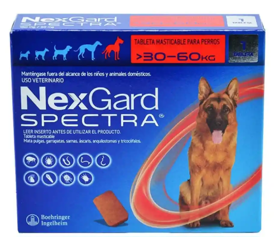 Nexgard Spectra Tableta Masticable De 30 A 60kg