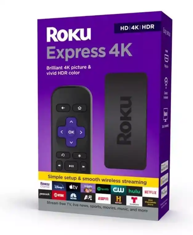 Roku 4k Express 4k+ Modelo 3941 4k Negro Con 1gb De Memoria Ram