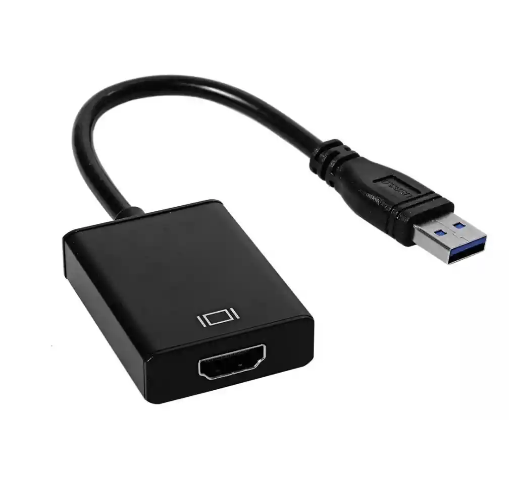 Adaptador Convertidor De Usb A Hdmi 3.0 Duplica Y Extiende | Negro